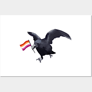 Lesbian Pride Crow Friend Posters and Art